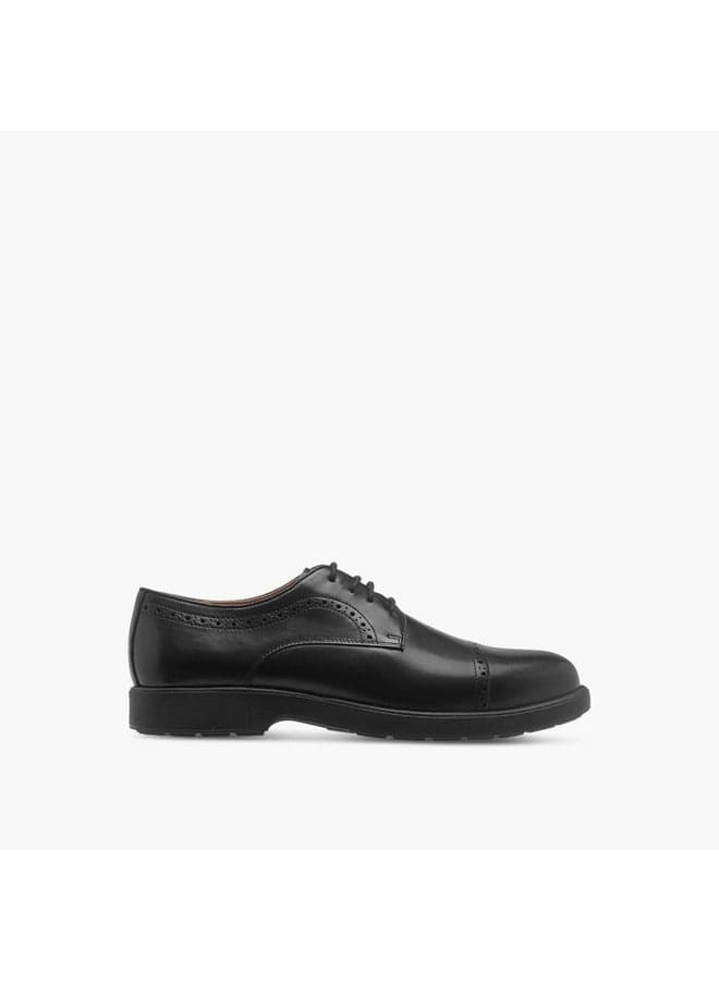 Elegant Men's Mdr 06Black Derby Lace-Up Shoes - Image 1