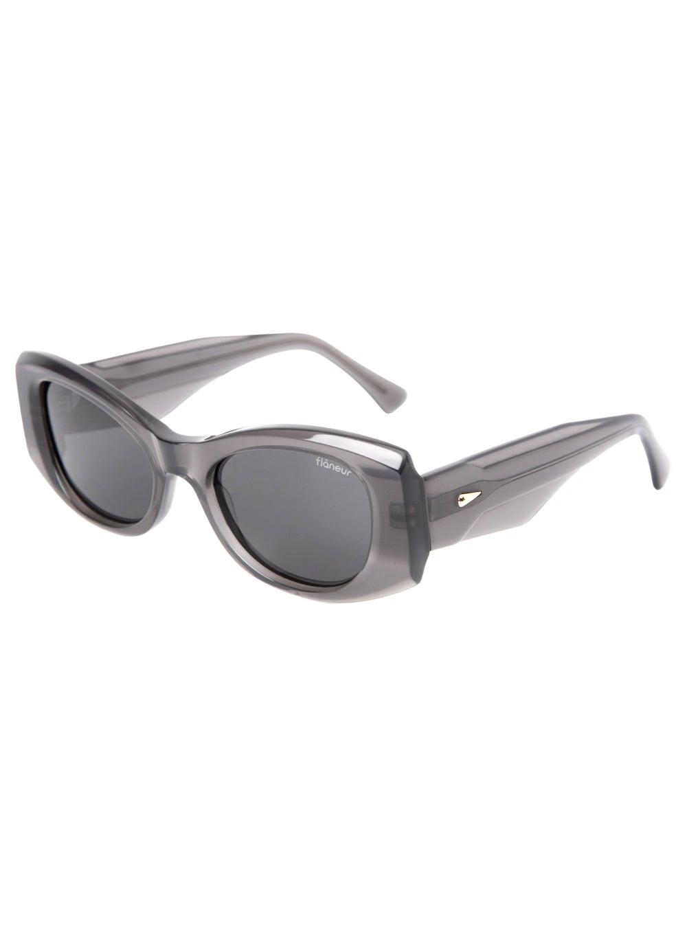 Flâneur Grey 2 Polarized Cat's Eye Sunglasses - UV Protected & Scratch-Resistant - Image 1