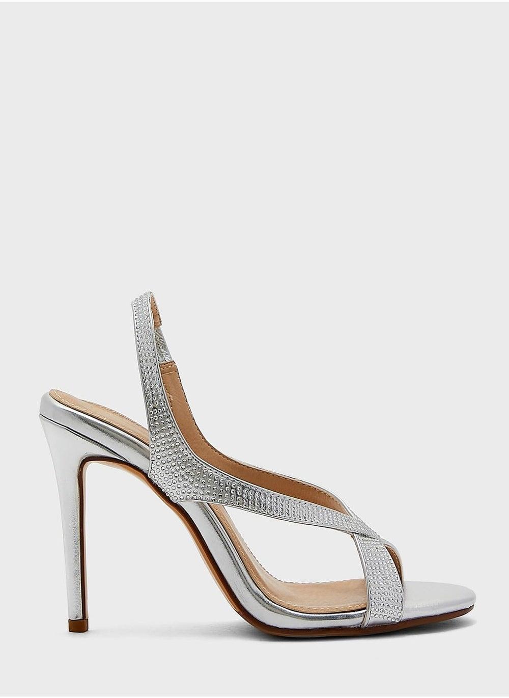 Elegant Diamante Slingback Mule Sandal Nx152 - Image 1