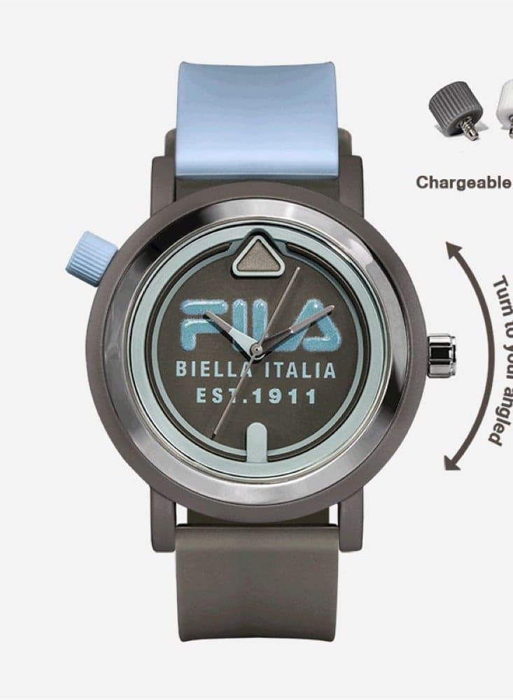 FILA 38-341-005 Unisex Analog Watch with Blue-Gray Strap - Image 1
