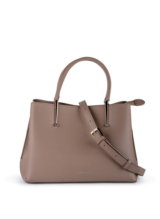 Vincci Elegance: Chic Brown Satchel for the Modern Woman - Image 1
