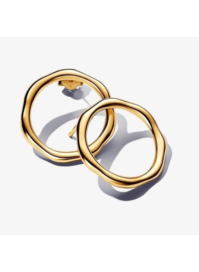 PANDORA Luxe 14K Gold-Plated Women's Stud Earrings - Image 1