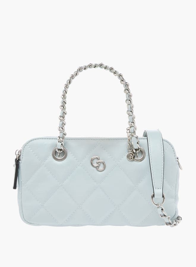 Celeste Quilted Elegance: Crossbody Chic with Detachable Chains - Image 1