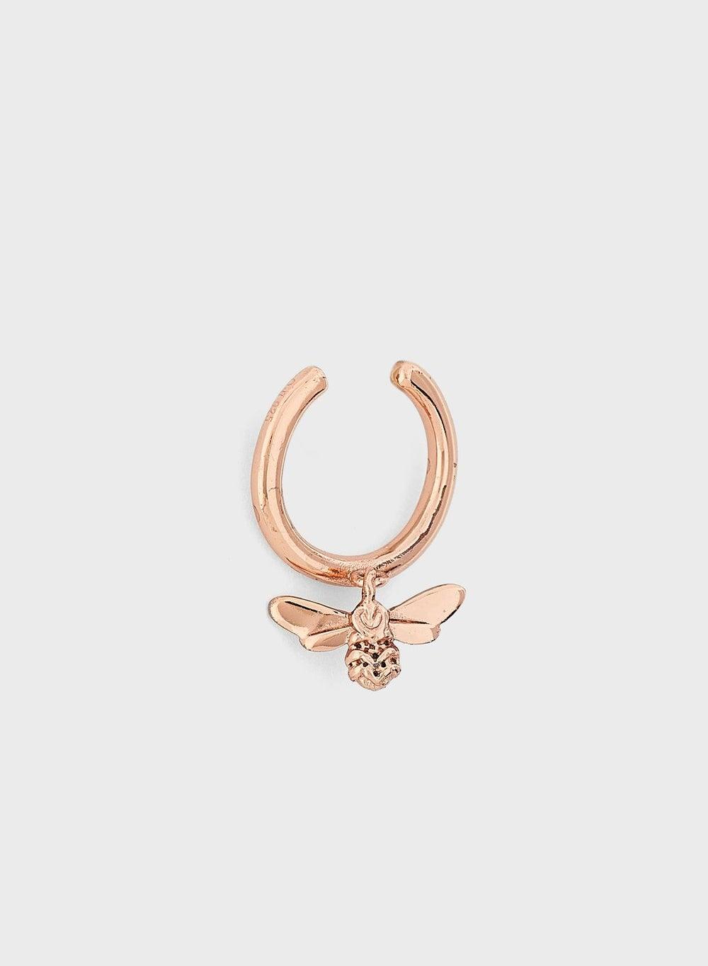 OLIVIA BURTON Lucky Bee Women's Rose Gold Ear Cuff - Image 1