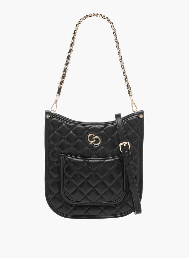 Celeste Quilted Elegance Shoulder Bag with Braided Chain Strap - Image 1