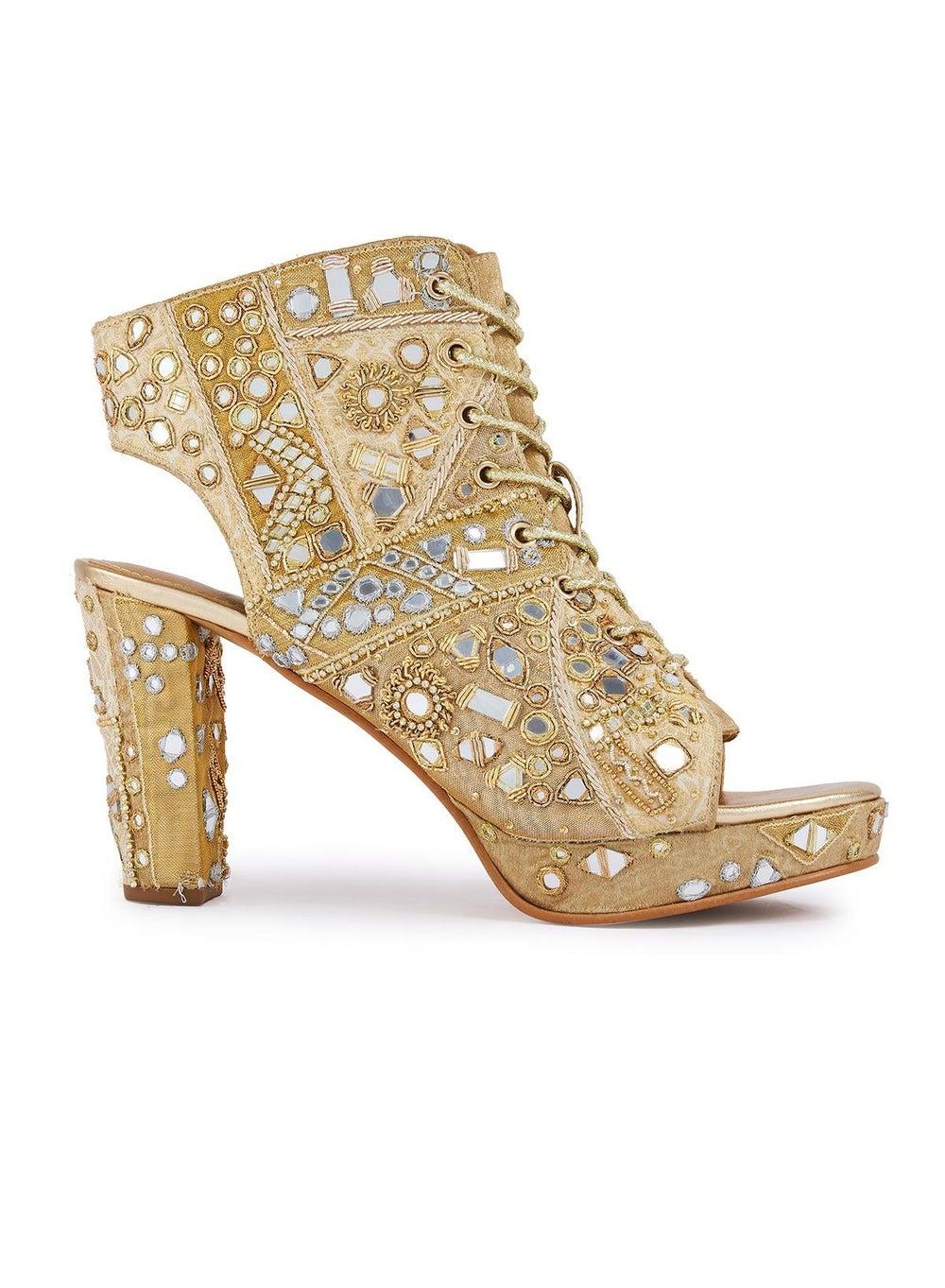 Anaar Everyday Runway Boots for Women - Elegant Gold - Image 1