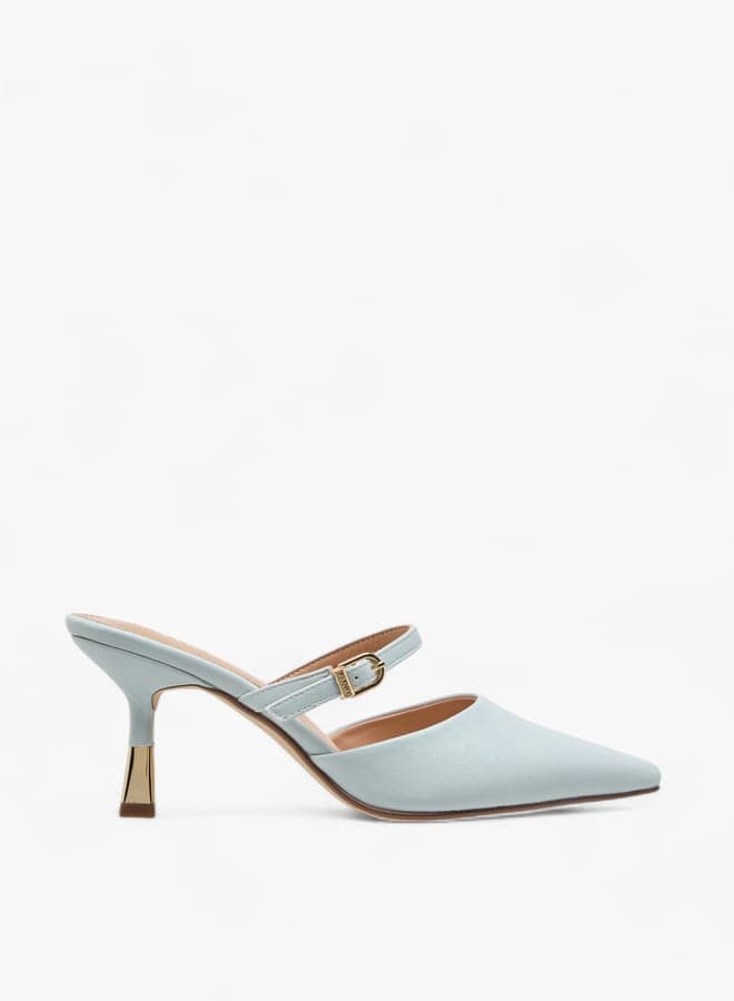 Elegant Blue Stiletto Mules for Women - R25Ss02198 - Image 1