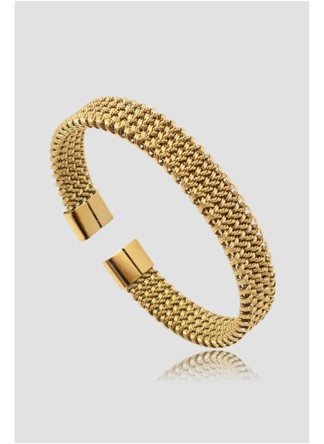Lady Mauve GOLD COSMIC Woven Design Cuff for Women - Image 1