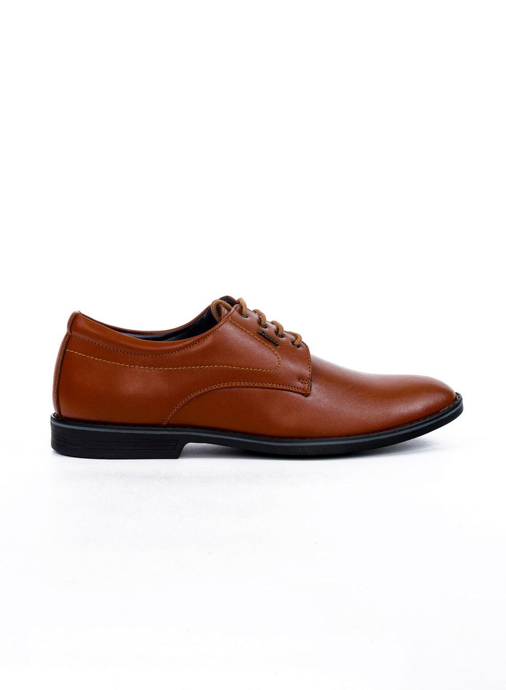 Bata 831 3130 Almond Toe Polished Brown Lace-Ups - Image 1