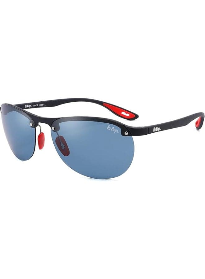 Lee Cooper LC1020C02 Men's Polarized Blue Mirror Sunglasses - Image 1
