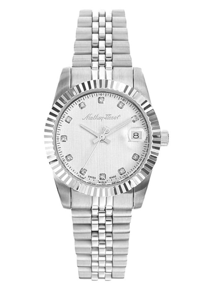 Mathey-Tissot Mathy III Silver Dial Crystal Women's Watch D810AI - Image 1