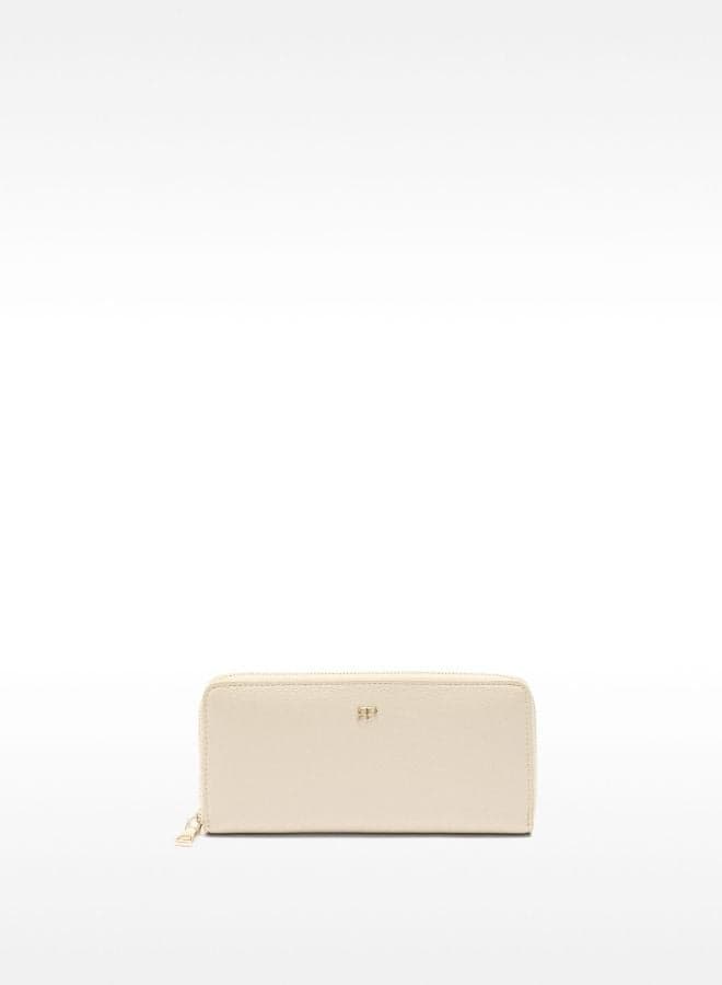 PARFOIS Elegant Beige Zip Wallet - Perfect for Women - Image 1