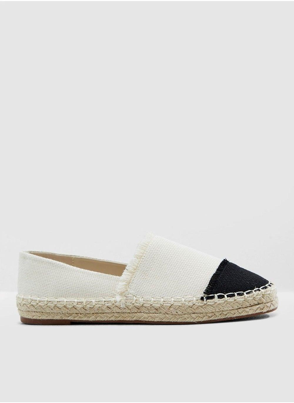 6003 101 Colourblock Fringe Espadrilles in White - Image 1