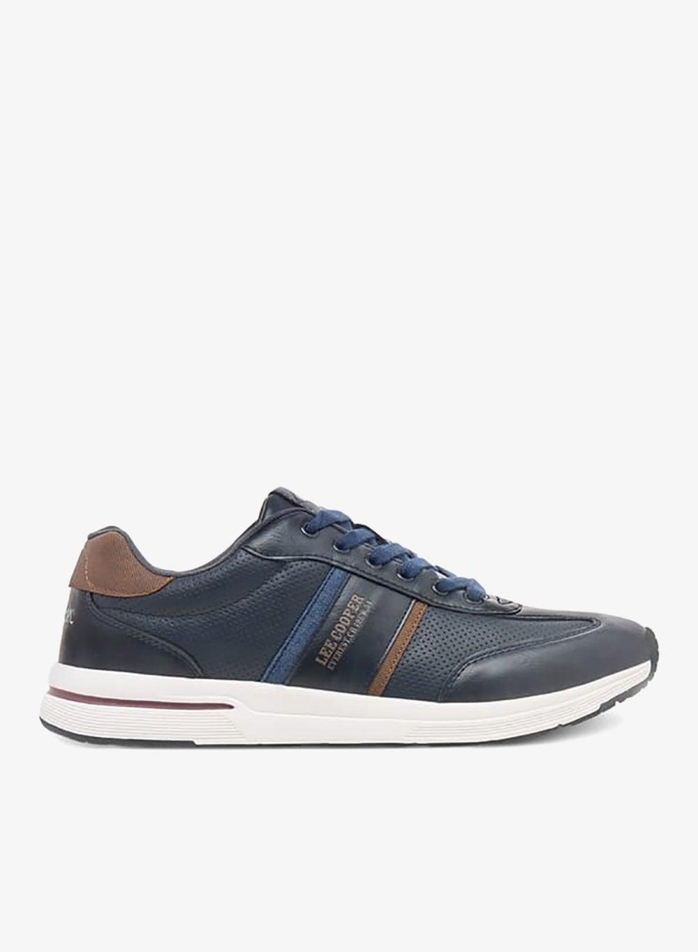 H190356Navy Premium Navy Low-Top Sneakers for Men - Image 1