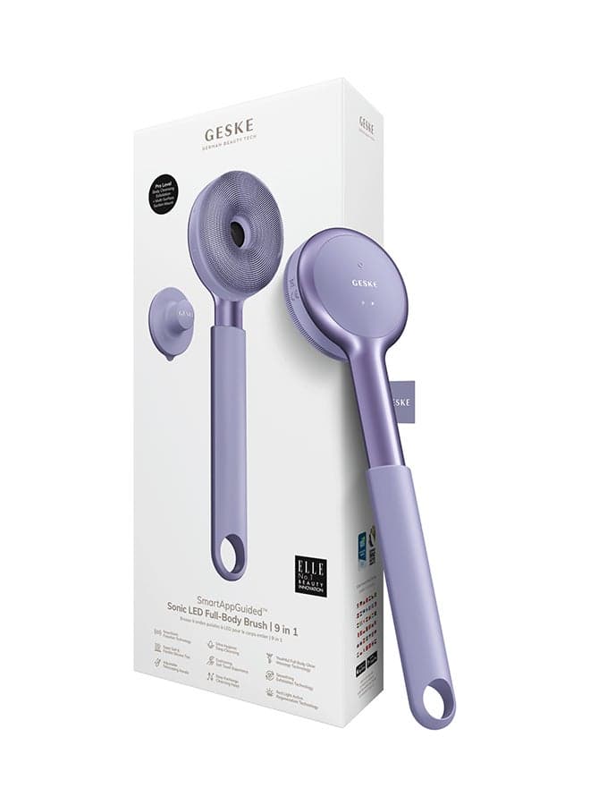 GESKE Sonic LED 9-in-1 Smart Full-Body Therapy Brush - Purple - Image 1