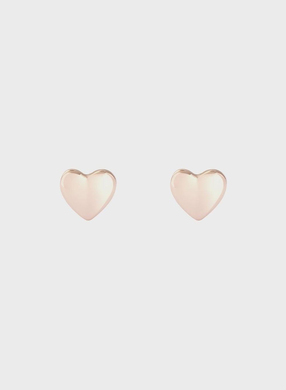 Ted Baker Harly Rose Gold Heart Stud Earrings - Image 1
