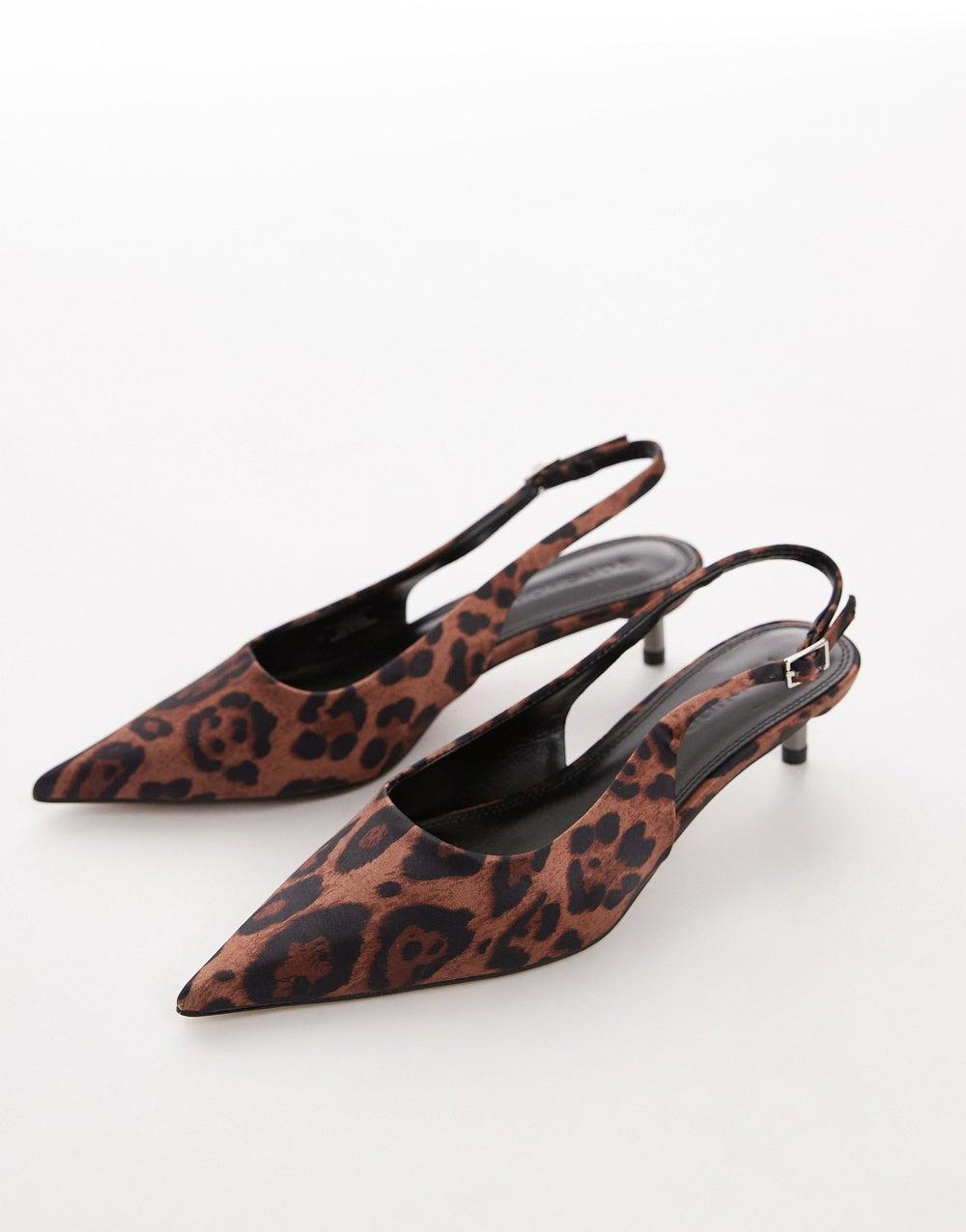 Chic Animal Print Ankle Strap Mid Heel Pumps - 136234297 - Image 1