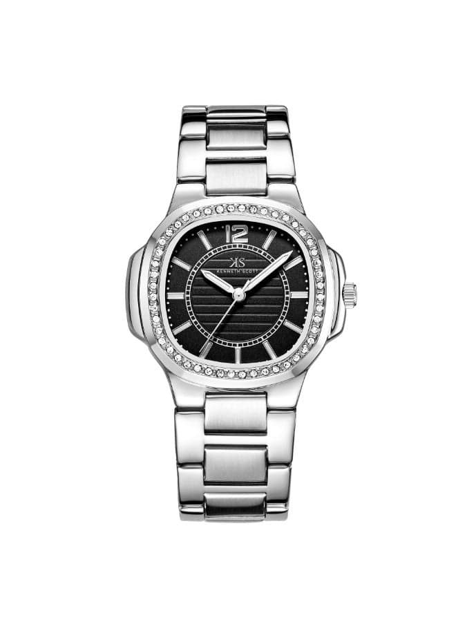 KENNETH SCOTT K24507-SBSB Elegant Stainless Steel Women's Watch - Image 1