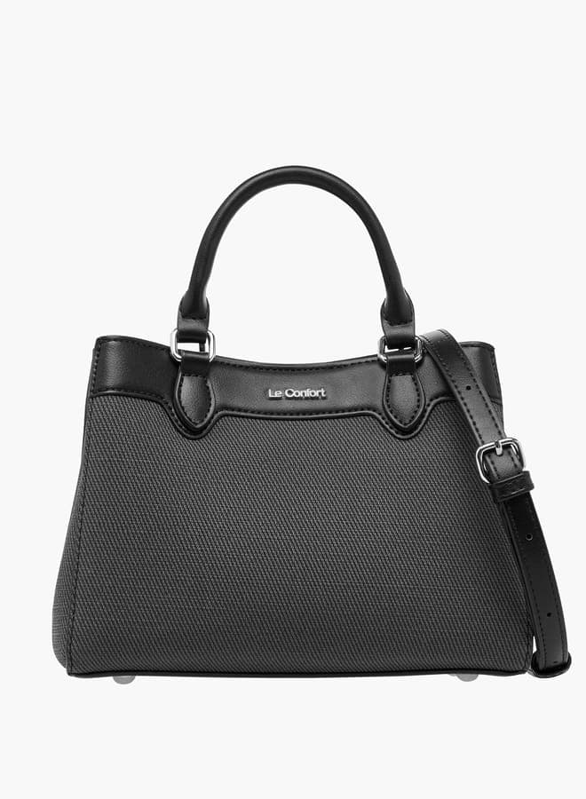 Le Confort Chic Panelled Tote Bag with Detachable Strap - Image 1
