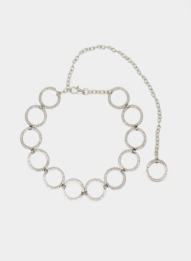 Styli Embellished Multi-Circle Chain Belt for Women - Image 1