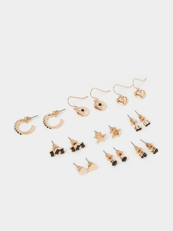 Styli Set of 9 - Chic Assorted Earrings for Every Occasion - Image 1