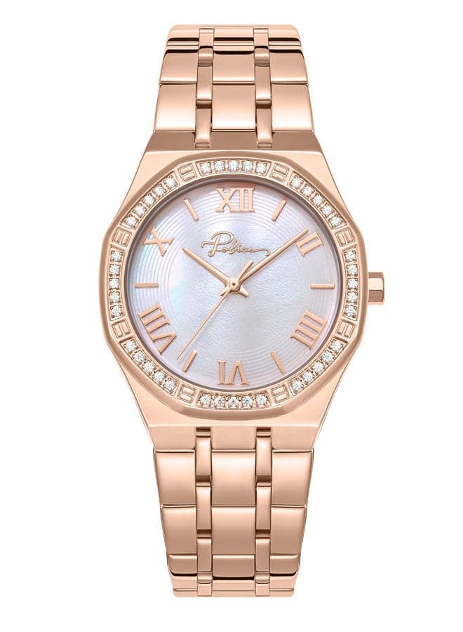 POLICE Moonlight 32mm Rose Gold & Pearl Women's Watch - Image 1