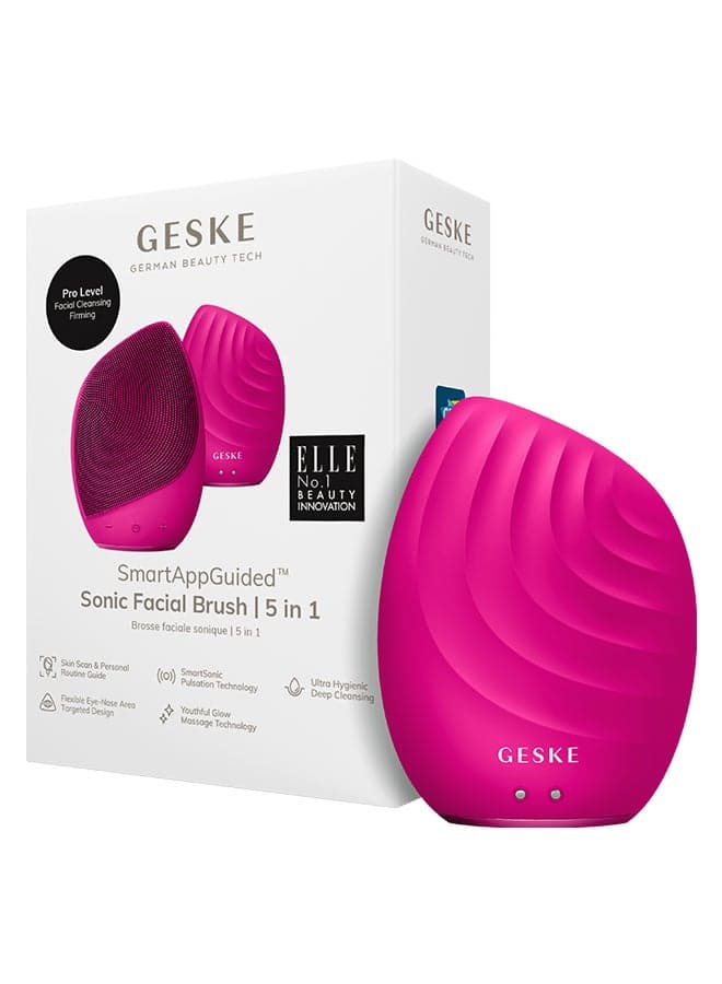 5-in-1 Sonic Facial Cleansing Brush | Vibrant Magenta - Image 1