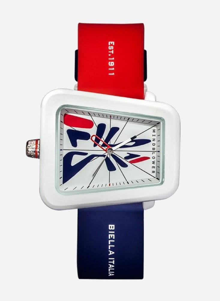 FILA Unisex 38-343-001 Classic Analog Watch in Red & Blue - Image 1