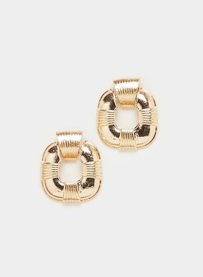 Styli Textured Stud Square Earrings: Elegance Redefined - Image 1