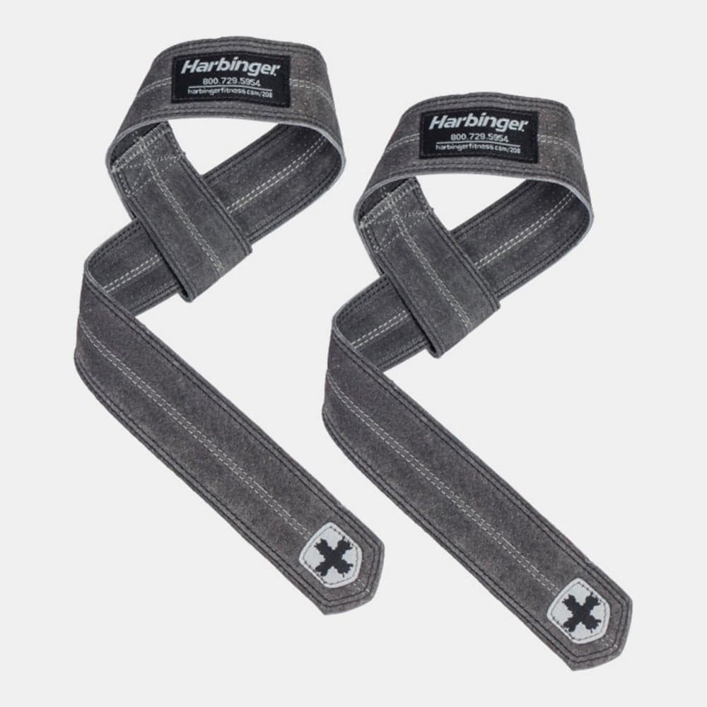 Harbinger Leather Pro Grip Weight Lifting Straps - Image 1