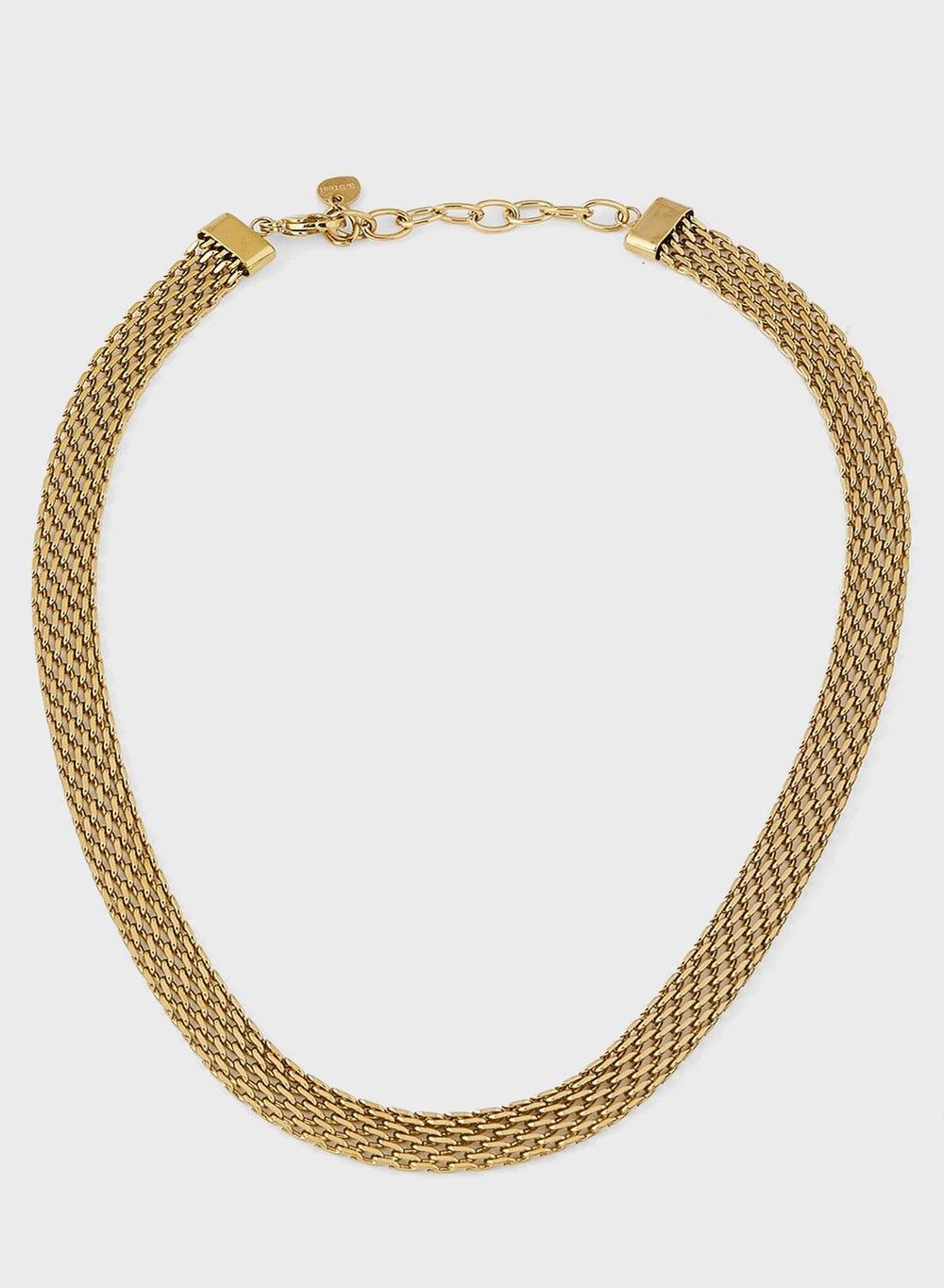 Lady Mauve Lois Woven Link Chain Necklace - Elegance Redefined - Image 1