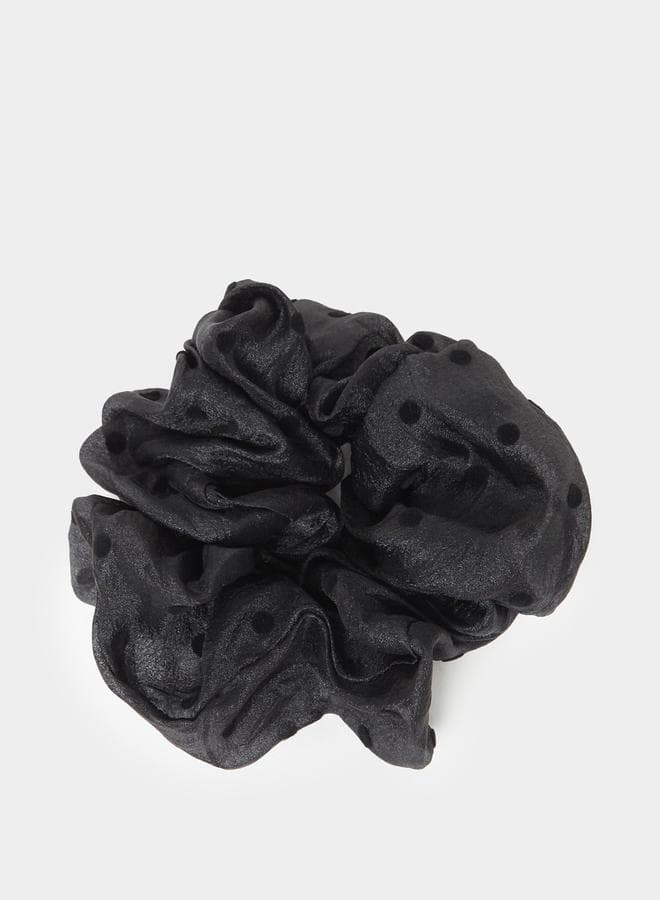 Chic Polka Dot Hair Scrunchie – Style Enhancer - Image 1