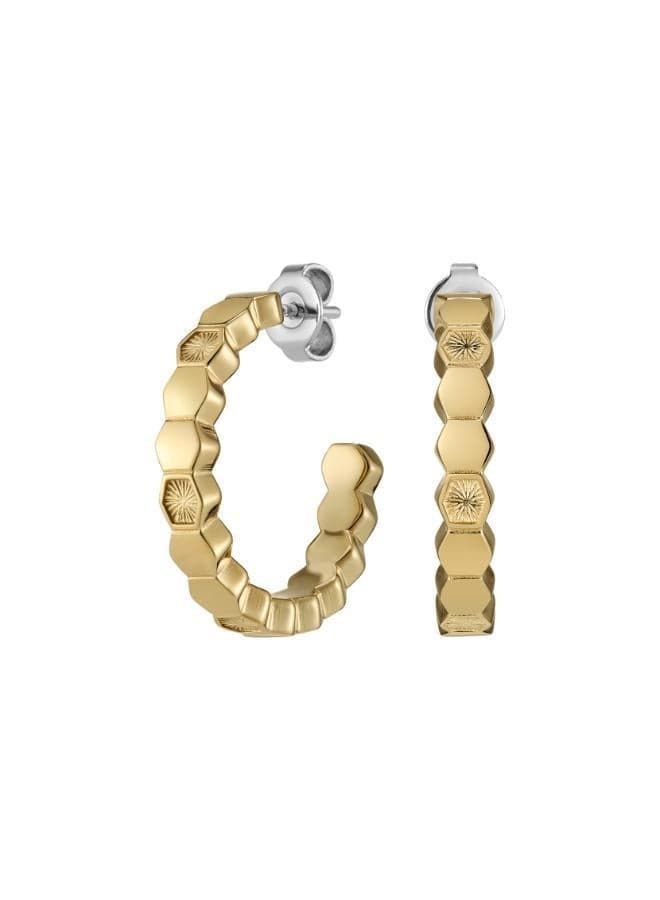 OLIVIA BURTON OB Petite Honeycomb Hoop Earrings - Image 1
