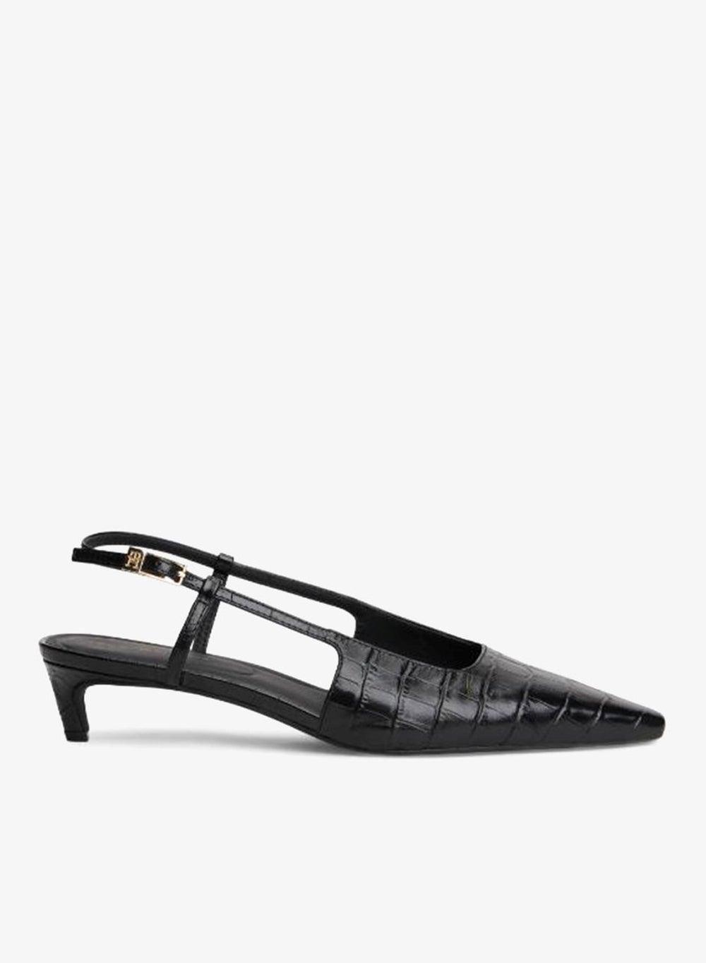 Elegant Croc Slingback Pumps FW0FW08990BDS in Black - Image 1