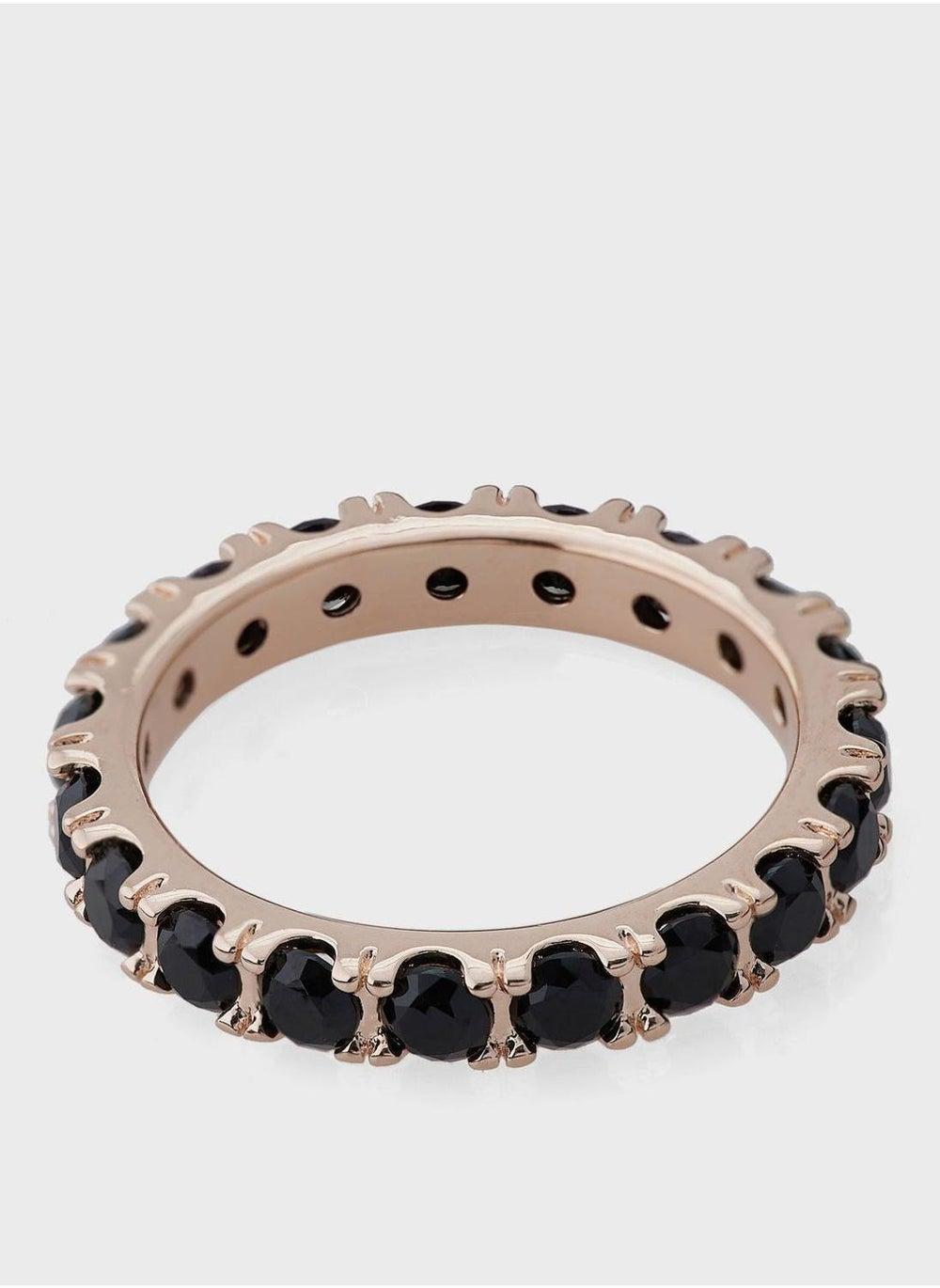 PANDORA Timeless Elegance: Black Sparkling Eternity Ring - Image 1