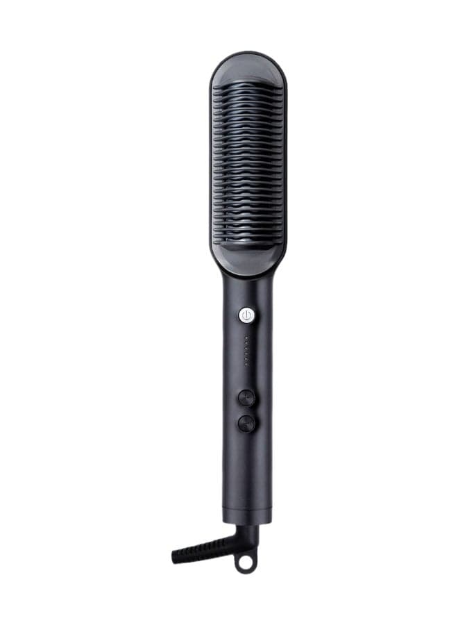 TYMO RING Black Ceramic Hair Straightening Brush - Image 1