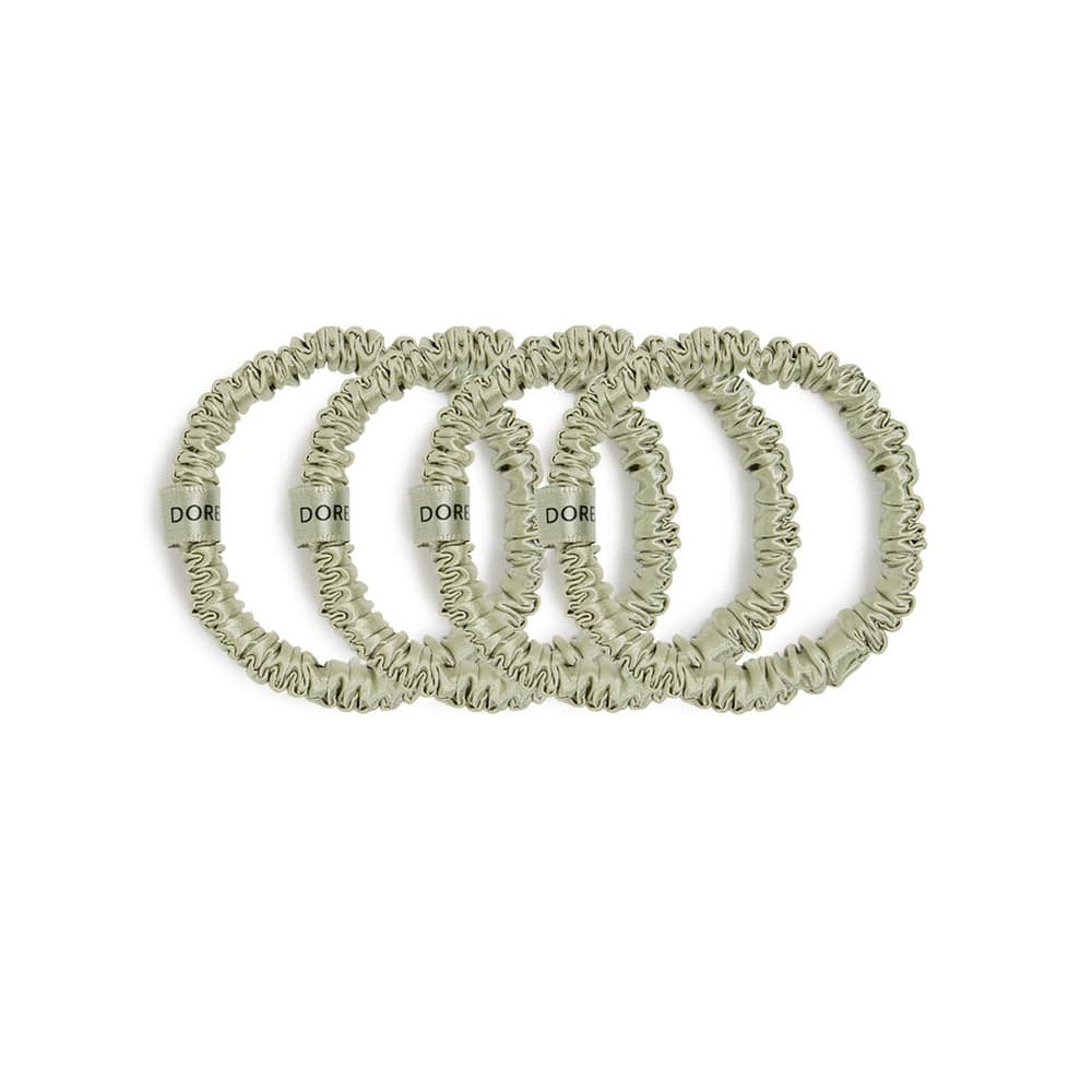 Olive 1cm Silk Scrunchie Set - S1S1 7 - Image 1