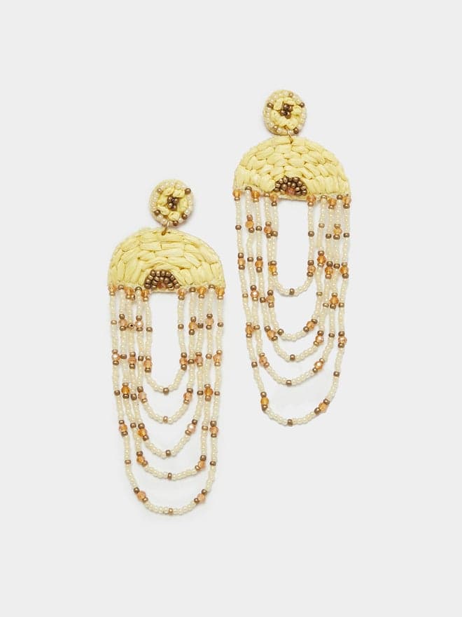 Styli Boho Chic Beaded Earrings for Trendsetting Women - Image 1