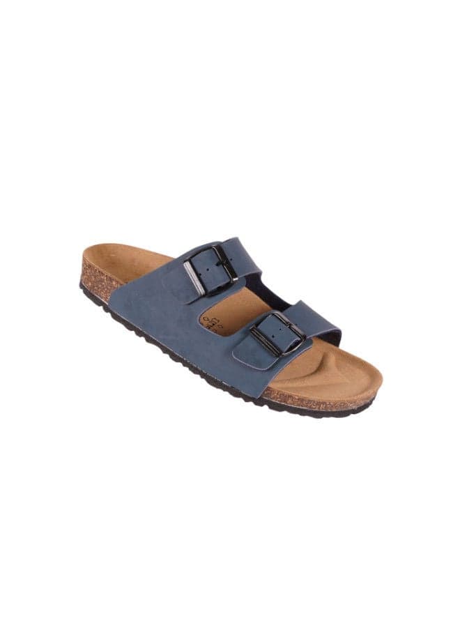 Biochic Mens Italian Double Strap Sandals 012-371 1800ST-Blue - Image 1