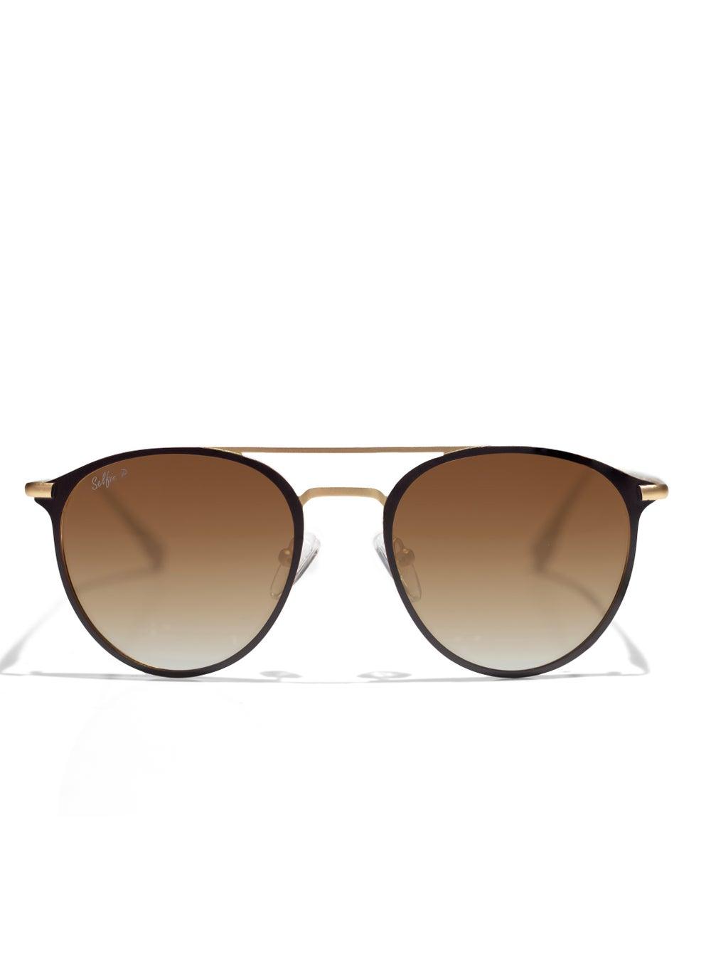 Selfie SE8260-C4 Elegant Oval Sunglasses with Polarized Lenses - Image 1