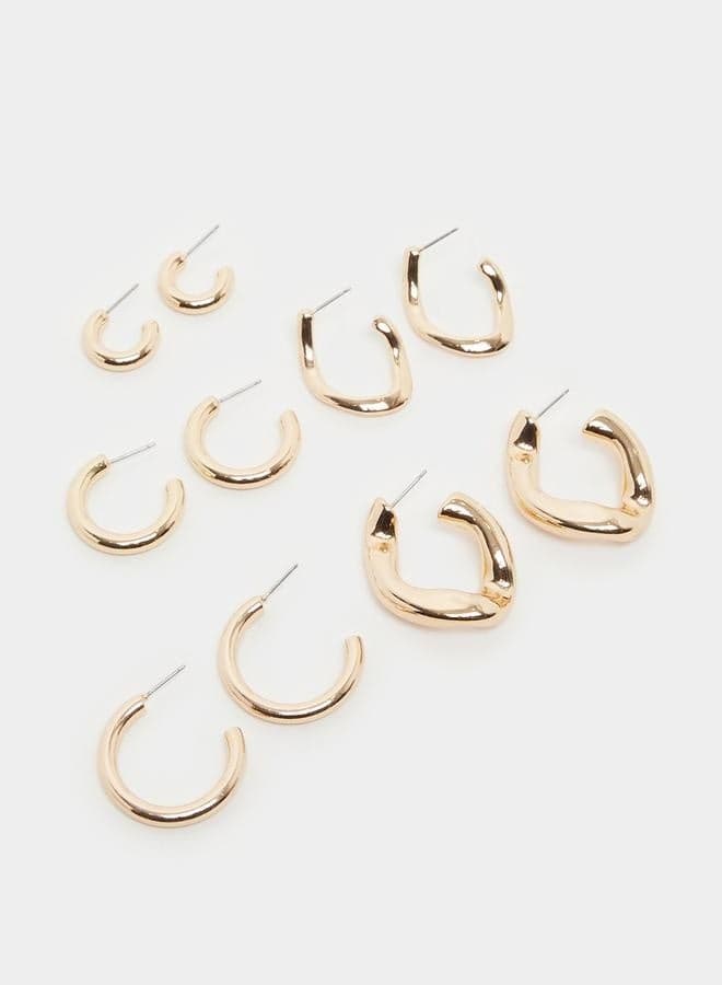 Styli Hoop Earrings Collection - Elegant Set of 5 - Image 1
