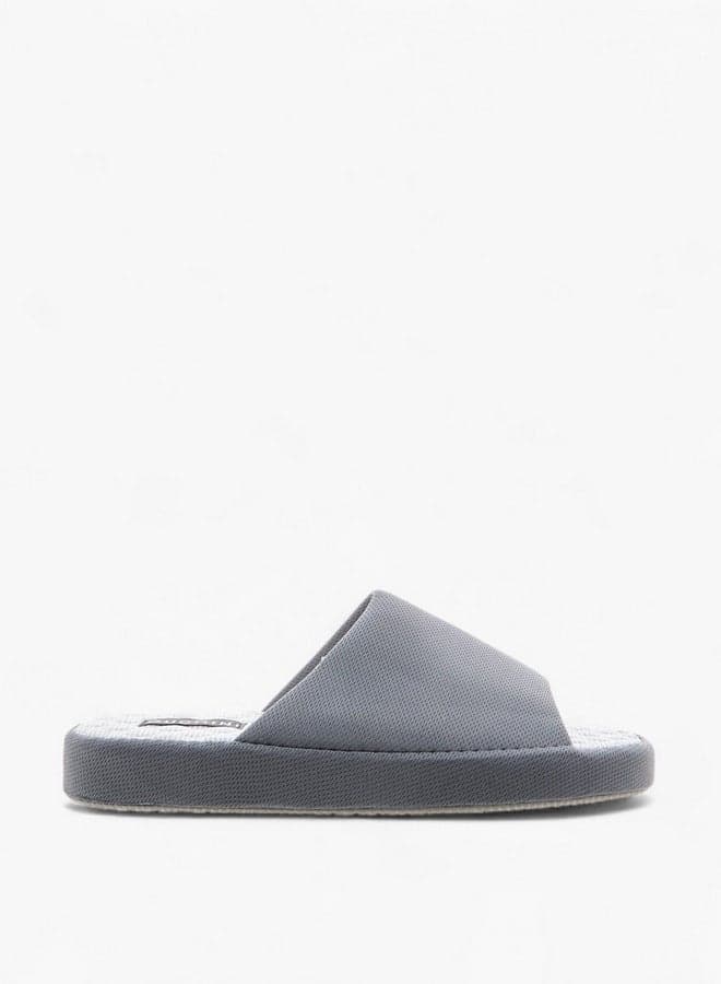 Sl 6333 Luxe Men's Grey Textured Bedroom Slippers - Image 1