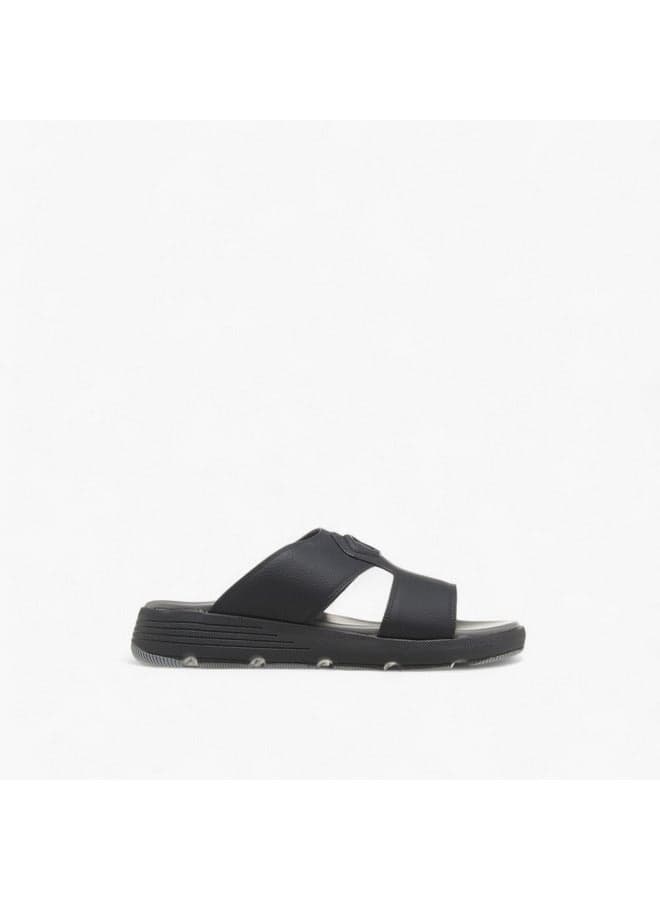 Md 301 Men's Arabian Textured Slip-On Sandals - Black - Image 1