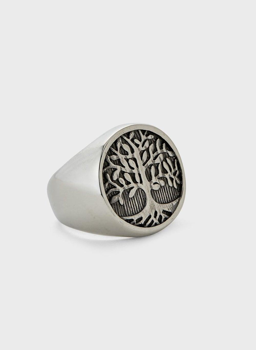 Seventy Five Silver-Tone Casual Biker Ring for Men - Image 1