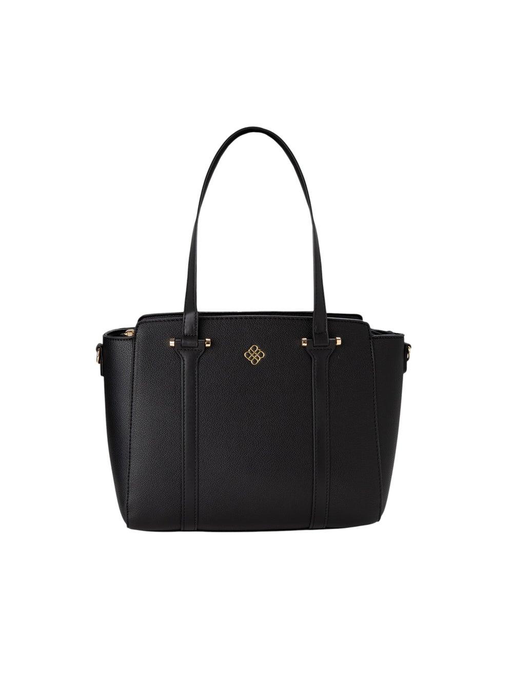 Bata Elegance: Textured Black Handbag for Women - Image 1