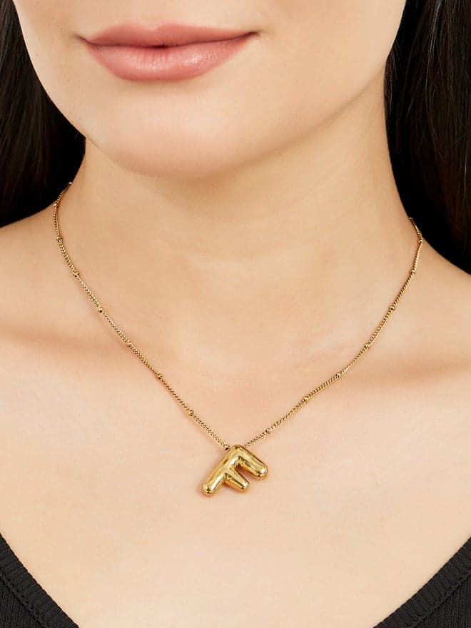 Styli Initial F Pendant Necklace - Elegance Unleashed - Image 1