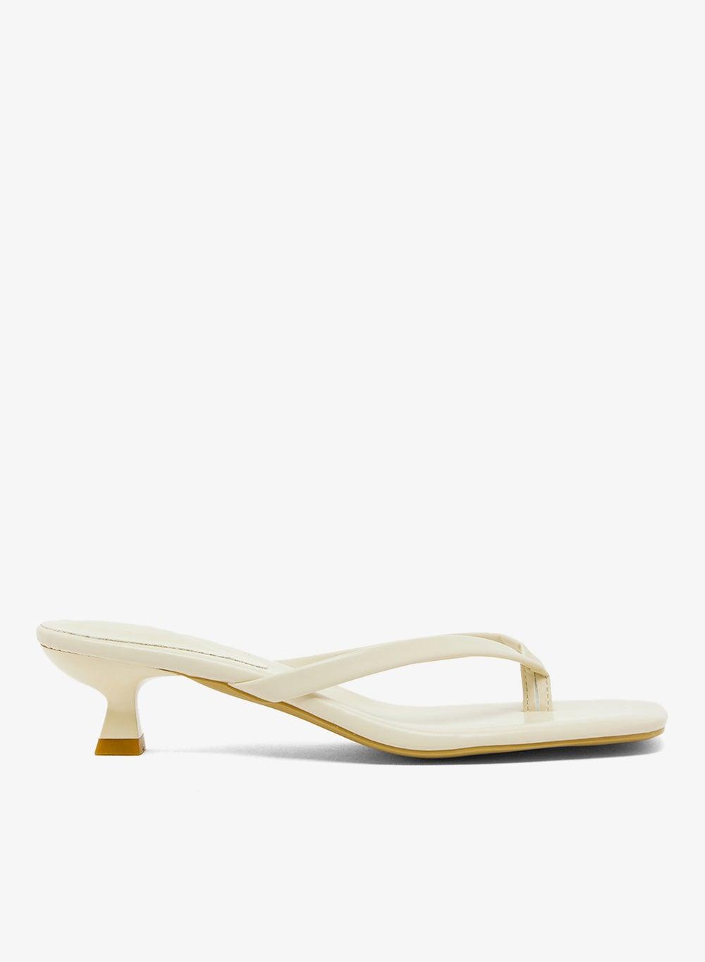 Elegant Cream Heeled Sandals Xz256061 – Transform Your Step - Image 1