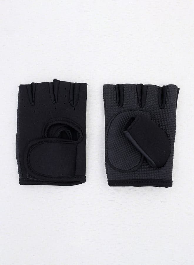 Styli Contrast Trim Peep Arm Weight Lifting Gloves for Her - Image 1
