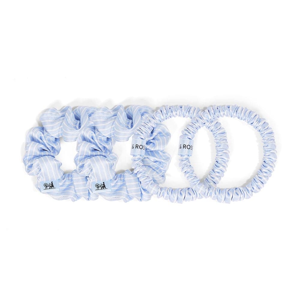 Elegant Stripe Silk Scrunchie Set - Style No: Set Sc Stripe - Image 1