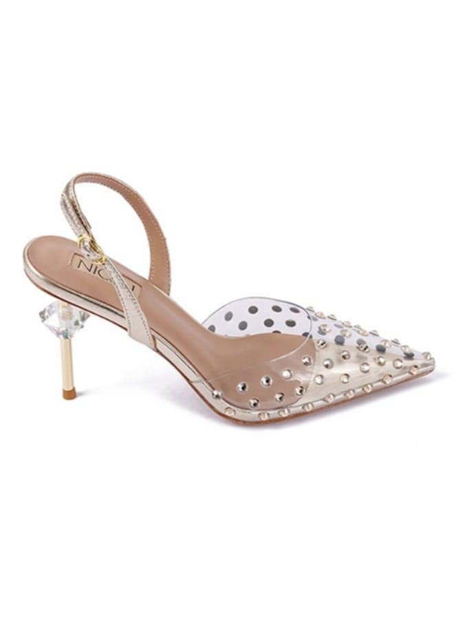 Peshal Flared Heel Embellished Bridal Sandals - Image 1